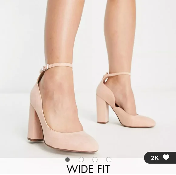 Wide fit blush heels cheap